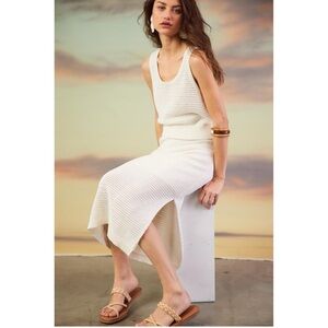 Skies Are Blue White Knit Tank & Skirt